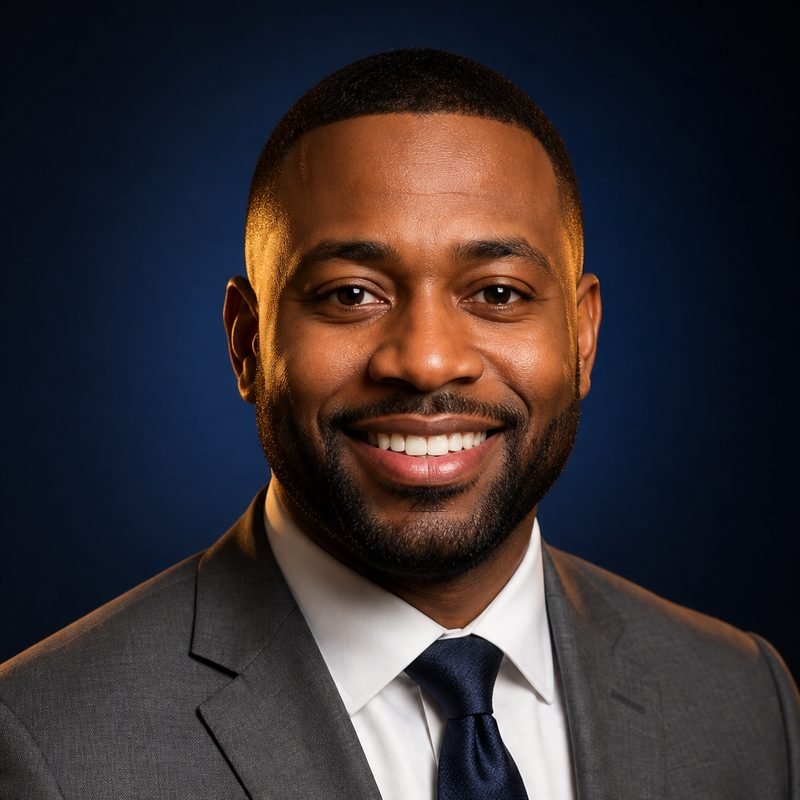 PLACEHOLDER portrait - replace with a real photograph of your Senior Pastor